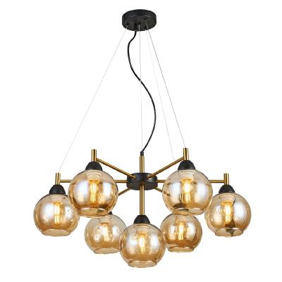 Подвесная люстра IMEX MD.9056-7-P-BK+COP