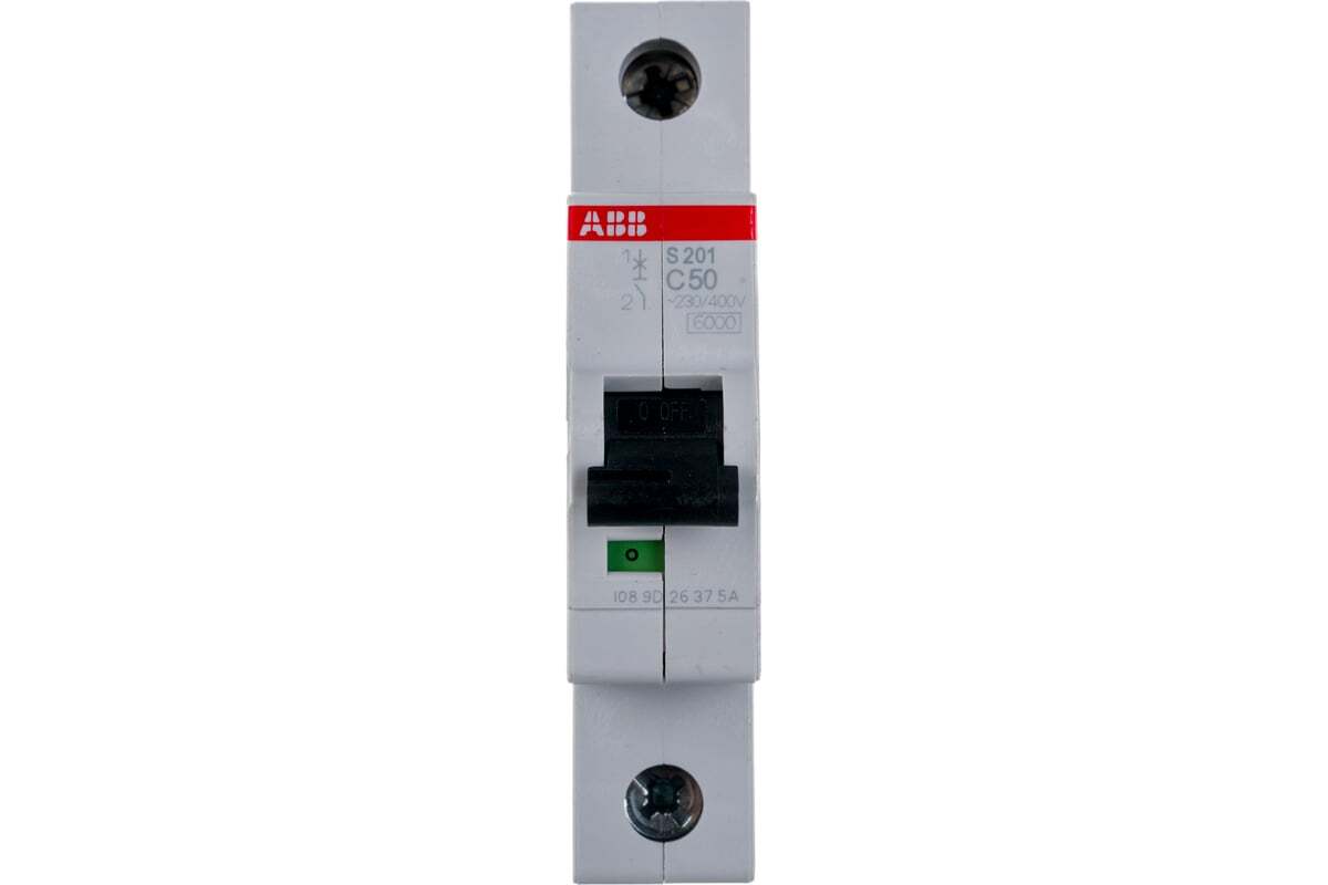 Автоматический выключатель ABB S201 1-полюсный C50 6кА
