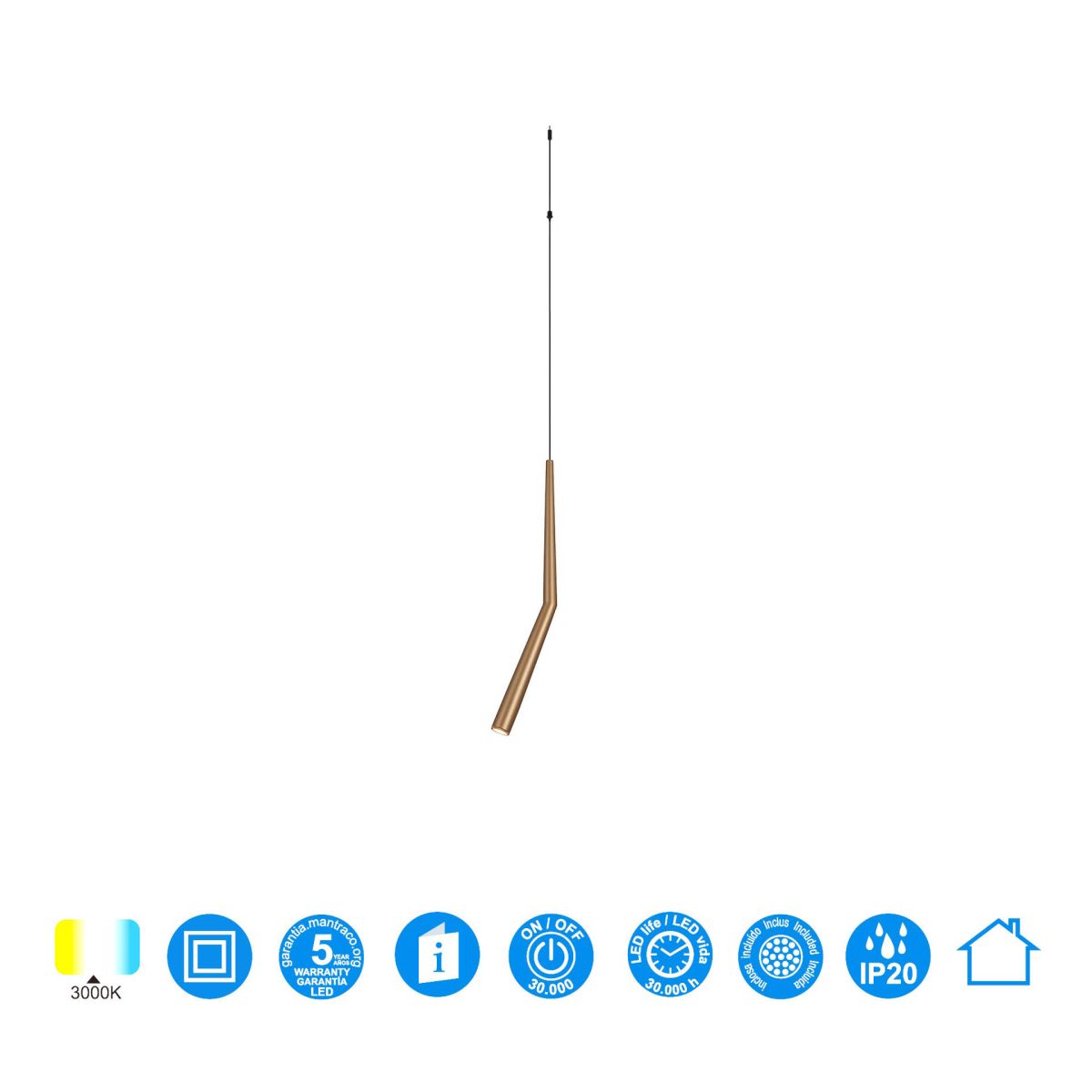 Подвесной светильник Mantra Boomerang 9356+9245 (1L)