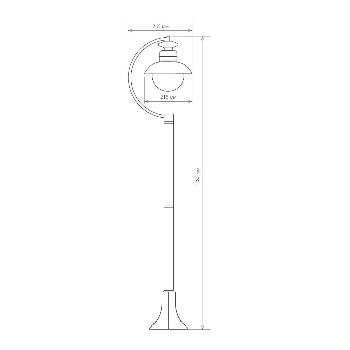Уличный cветильник Elektrostandard Talli F GL 3002F брауни 4690389106606