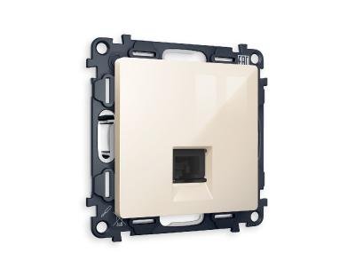 Комплект механизма телефонной розетки RJ-11(4P4C) со шторкой Ambrella Volt Alfa MA312030