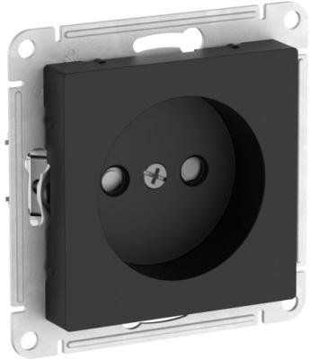 Розетка без заземления со шторками, 16А, мех., быстрозажим. клем. Systeme Electric AtlasDesign Карбон ATN001049S