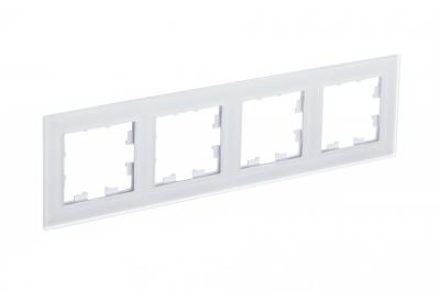 Рамка 4-ая Systeme Electric AtlasDesign Nature Матовое стекло белый ATN330104