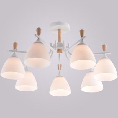 Люстра на штанге Reluce 01622-0.3-07 WH+WOOD