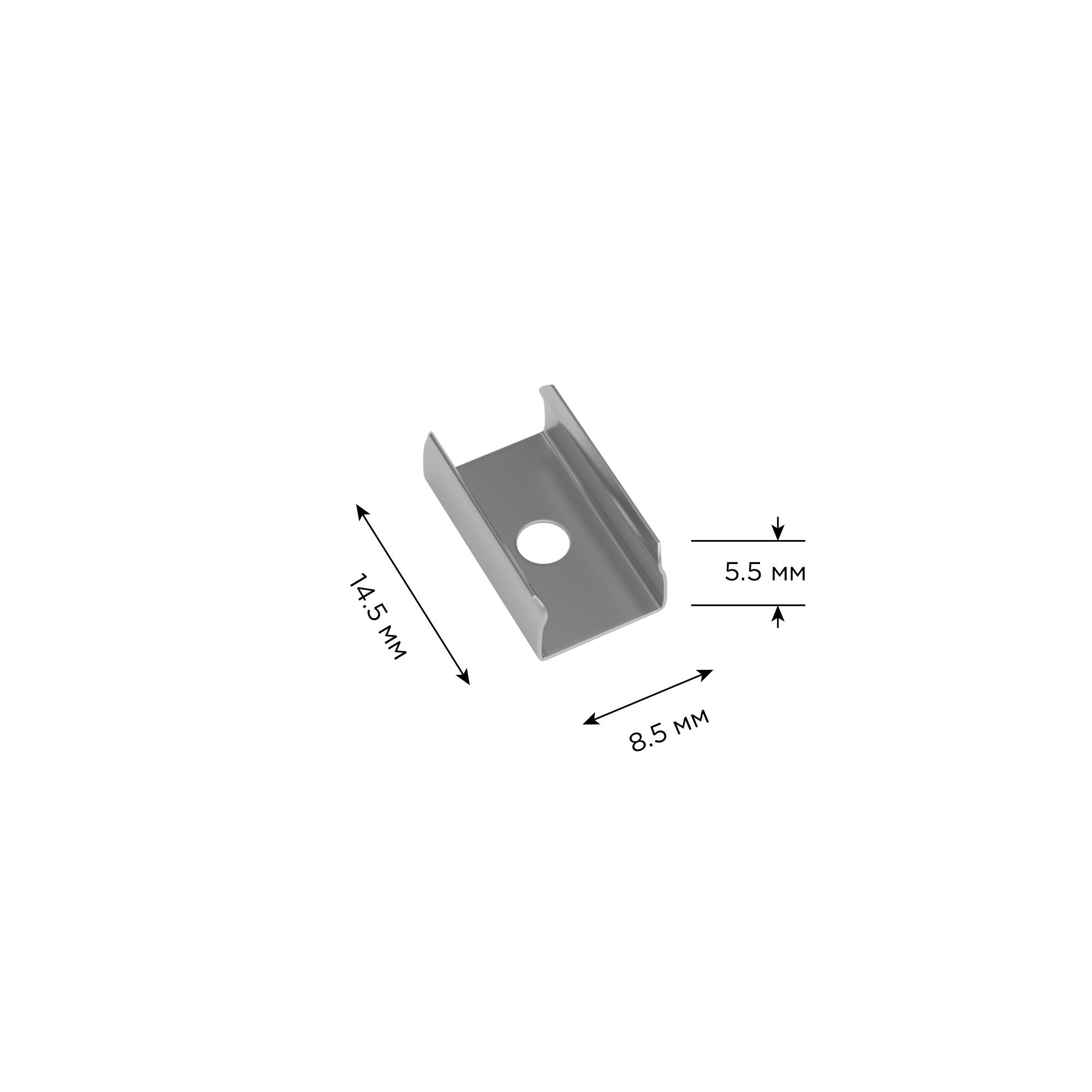 Комплект крепежей для алюминиевого профиля Apeyron К-08-38 (4 шт)