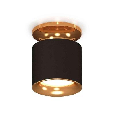Комплект накладного светильника Ambrella light Techno Spot XS7402102 SBK/PYG черный песок/золото желтое полированное (N7929, C7402, N7014)