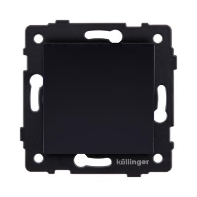 Выключатель 1-клавишный 10А/250В, черный Kollinger REA-S-001BK для Aspekt, Eleganz, Reflex