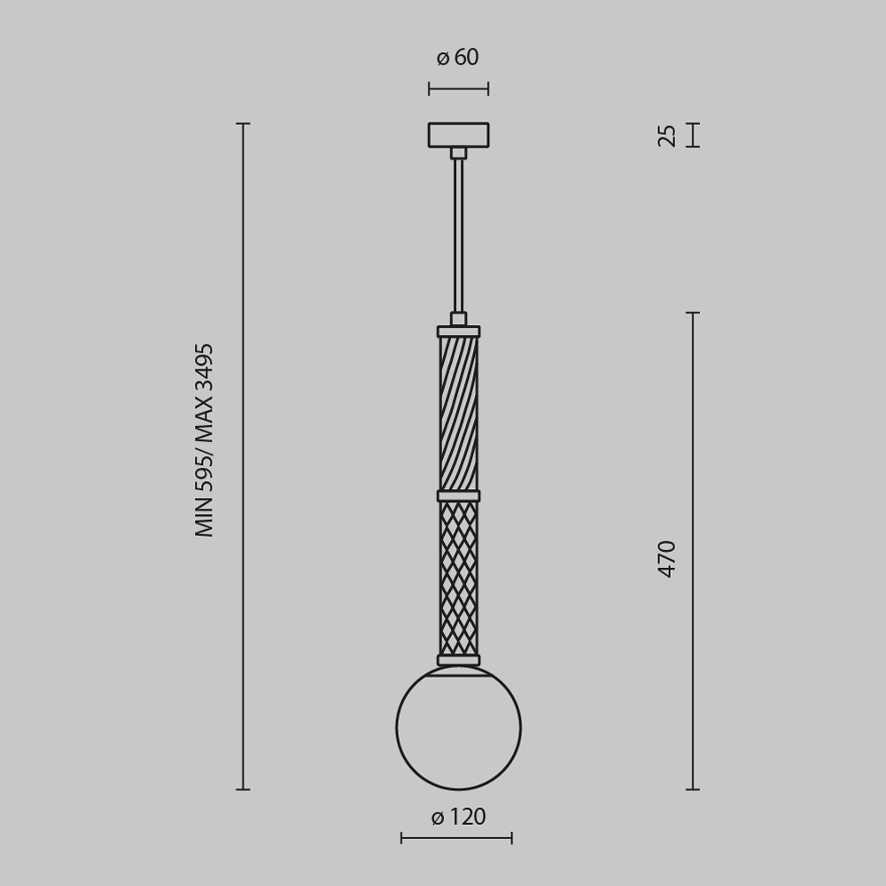 Подвесной светильник Maytoni Teatro MOD287PL-01BS1