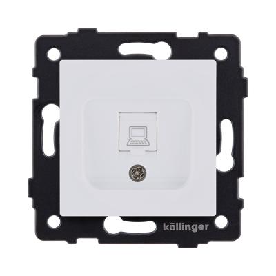Розетка Ethernet RJ45 Cat.6, белый матовый Kollinger REA-018WM для Aspekt, Eleganz, Reflex
