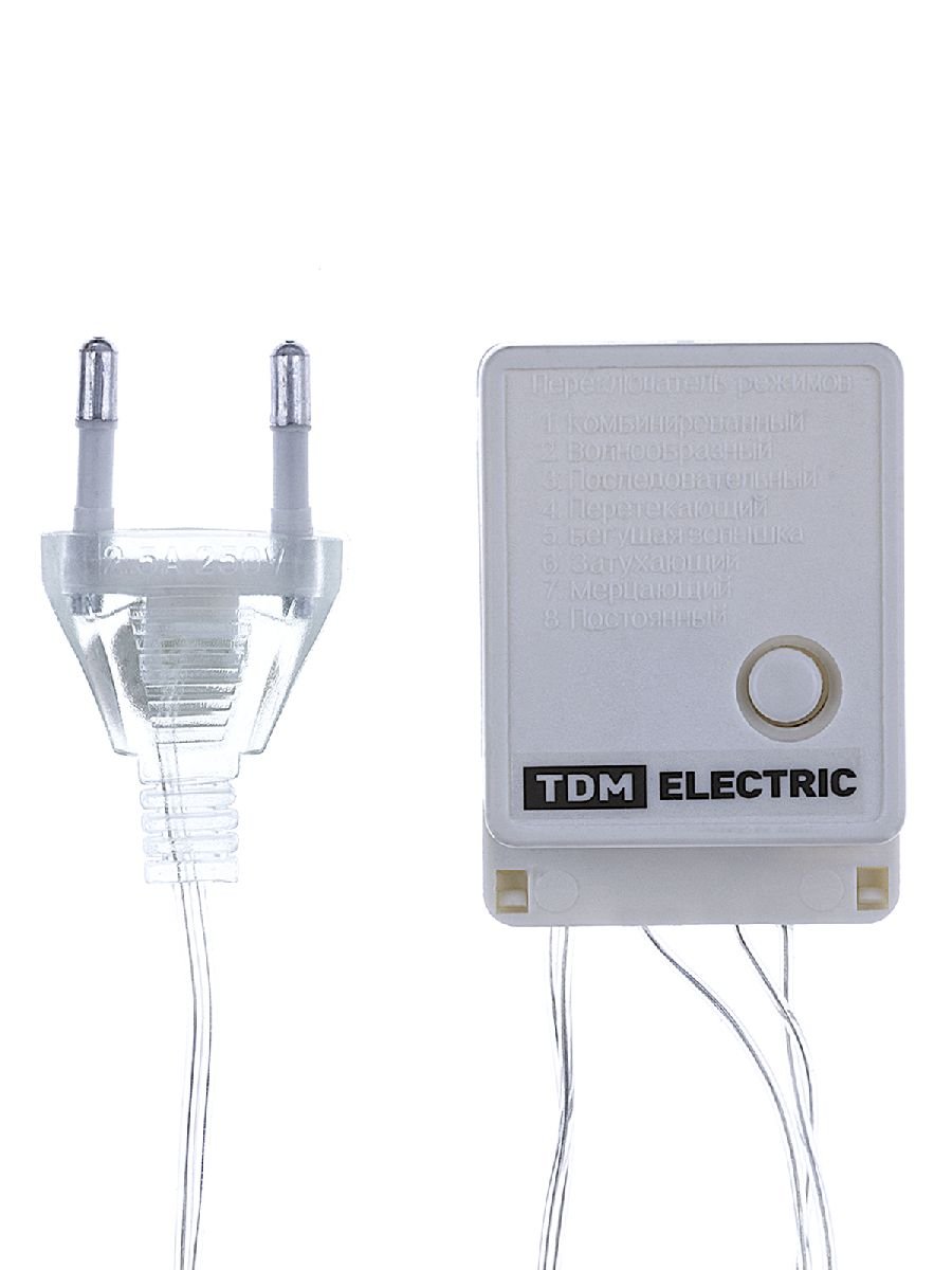 Светодиодная гирлянда TDM Electric СГ100Г10 250V голубая 8 режимов SQ0361-0036