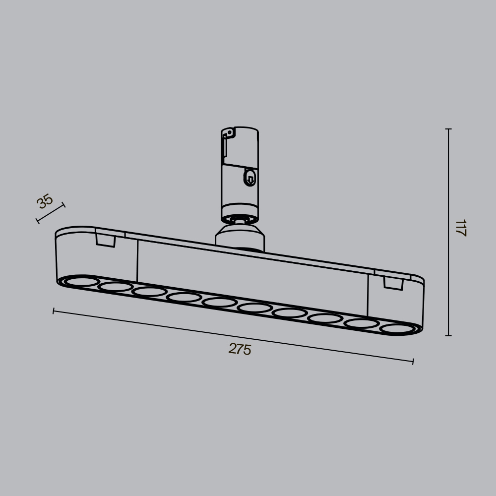 Трековый магнитный светильник Maytoni Points Rot TR203-1-10W3K-S-B