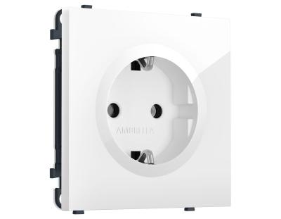 Комплект механизма электрической розетки SIGMA Белый глянец 50Hz 2P+E с/з 16A-250V QUANT PRO Ambrella Volt MS106010 (SP1060, PR141)