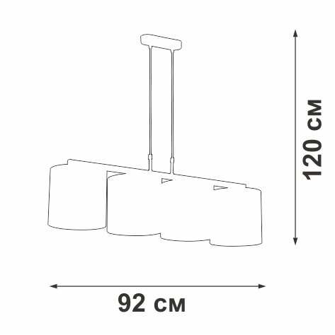 Подвесная люстра Vitaluce V2881-1/4S