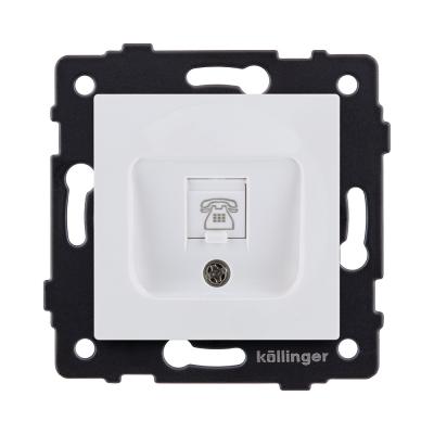 Розетка телефонная RJ11, белый матовый Kollinger REA-009WM для Aspekt, Eleganz, Reflex