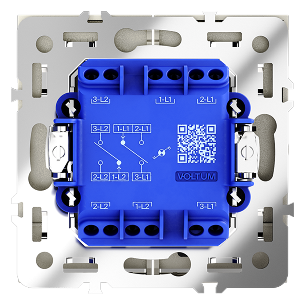 Проходной переключатель двухклавишный с подсветкой Voltum S70 VLS020405