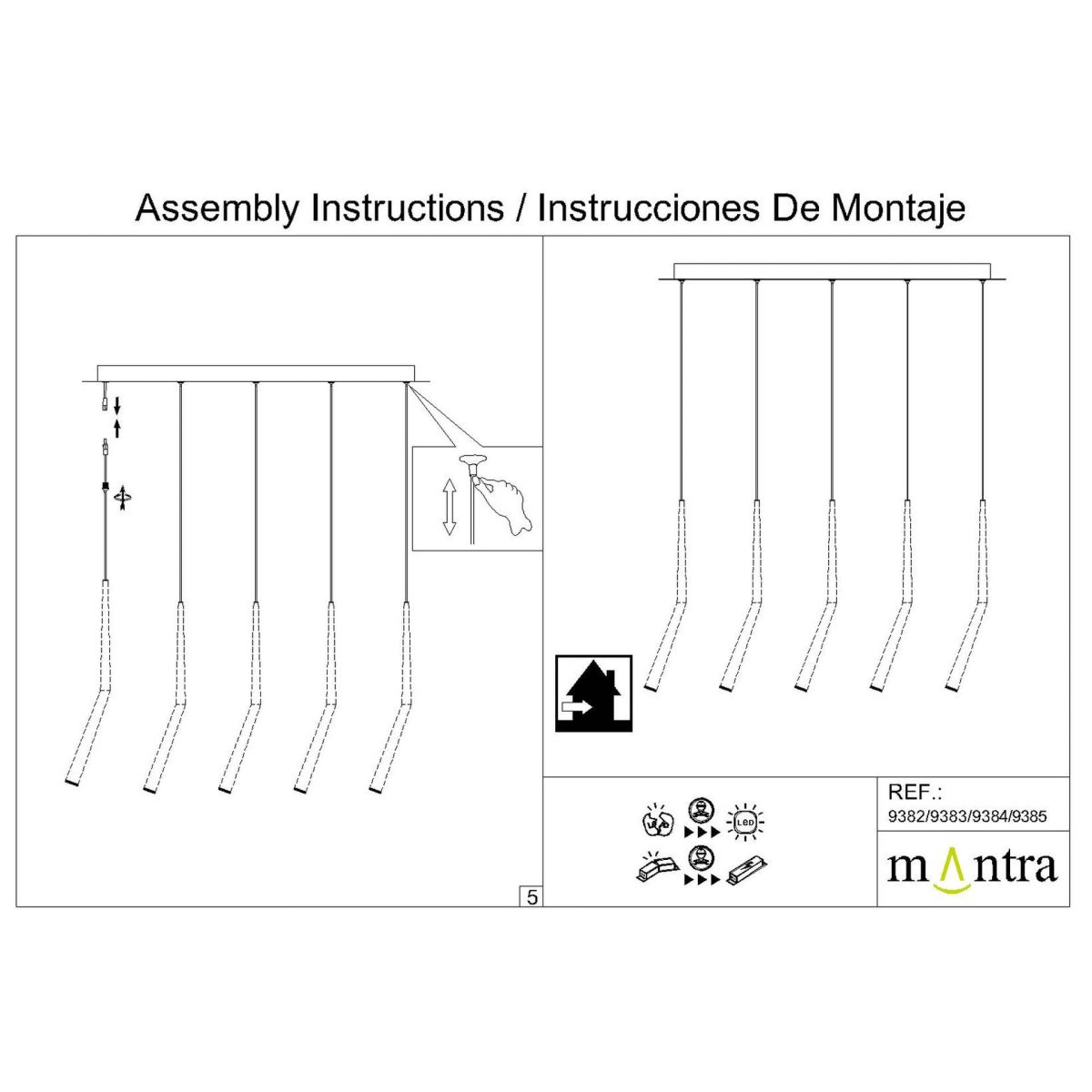 Основание потолочное 5L Mantra Modular Light Florones 9385