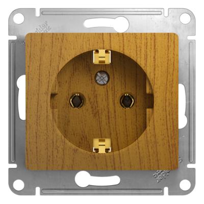 Розетка с/з Systeme Electric Glossa Дерево Дуб GSL000543