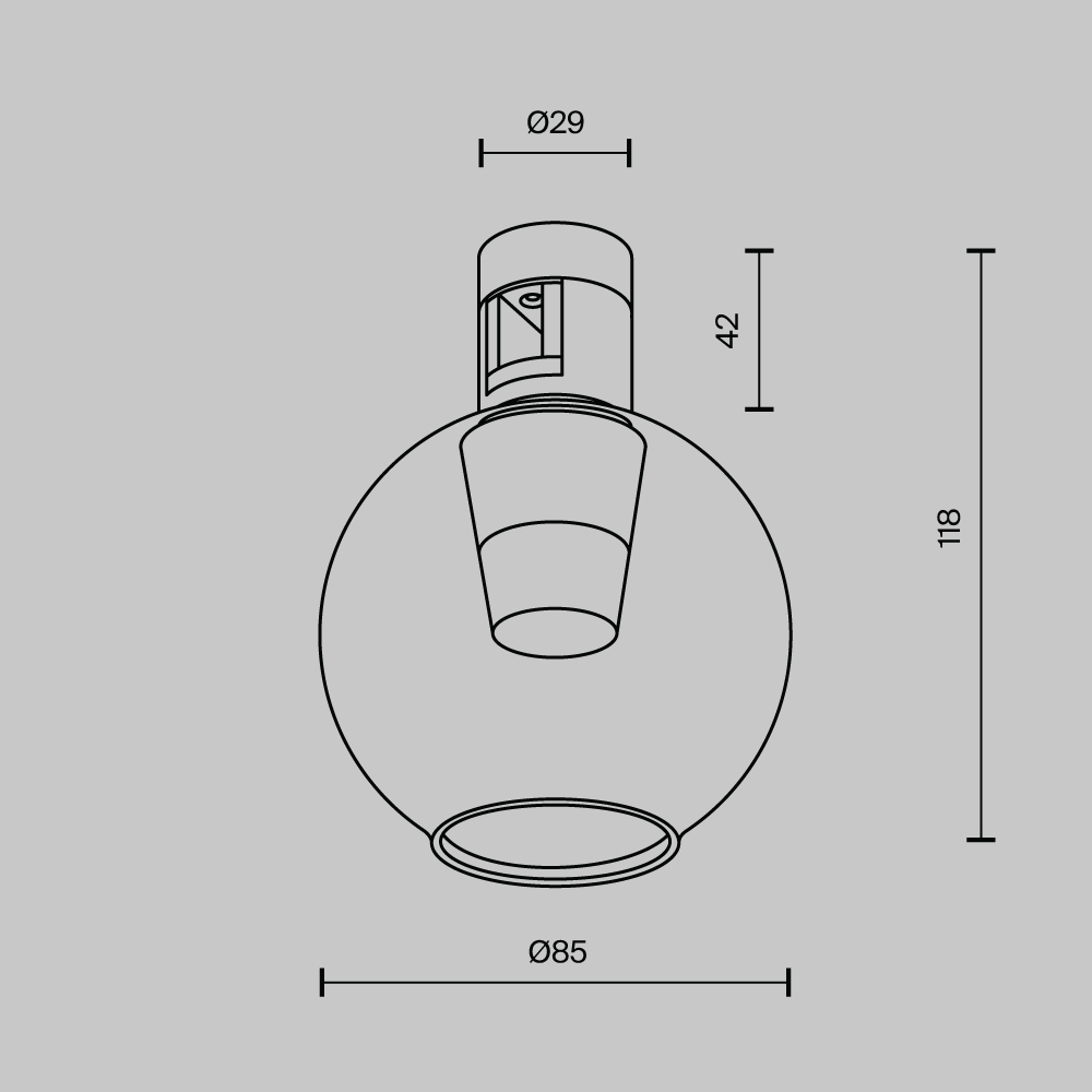 Трековый магнитный светильник Maytoni Bubble TR148-1-3W3K-PT