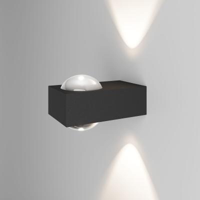 Уличный настенный светильник Elektrostandard Lenses черный 35191/W 4690389216428 a070458