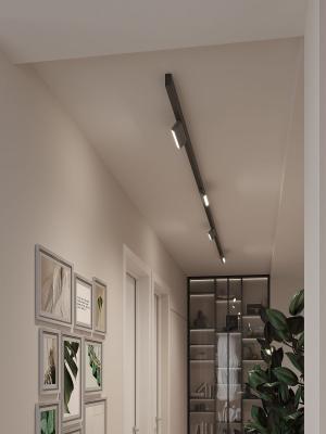 Трековая система со светильниками №4 трехфазная накладная Eldeko (48В, форма - прямая, 4м, 3000K) черная Hesby Lighting HSBL_kompl_E004_NI4B3K