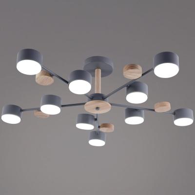 Потолочная люстра Reluce 03758-0.3-10 GREY+WOOD GX53
