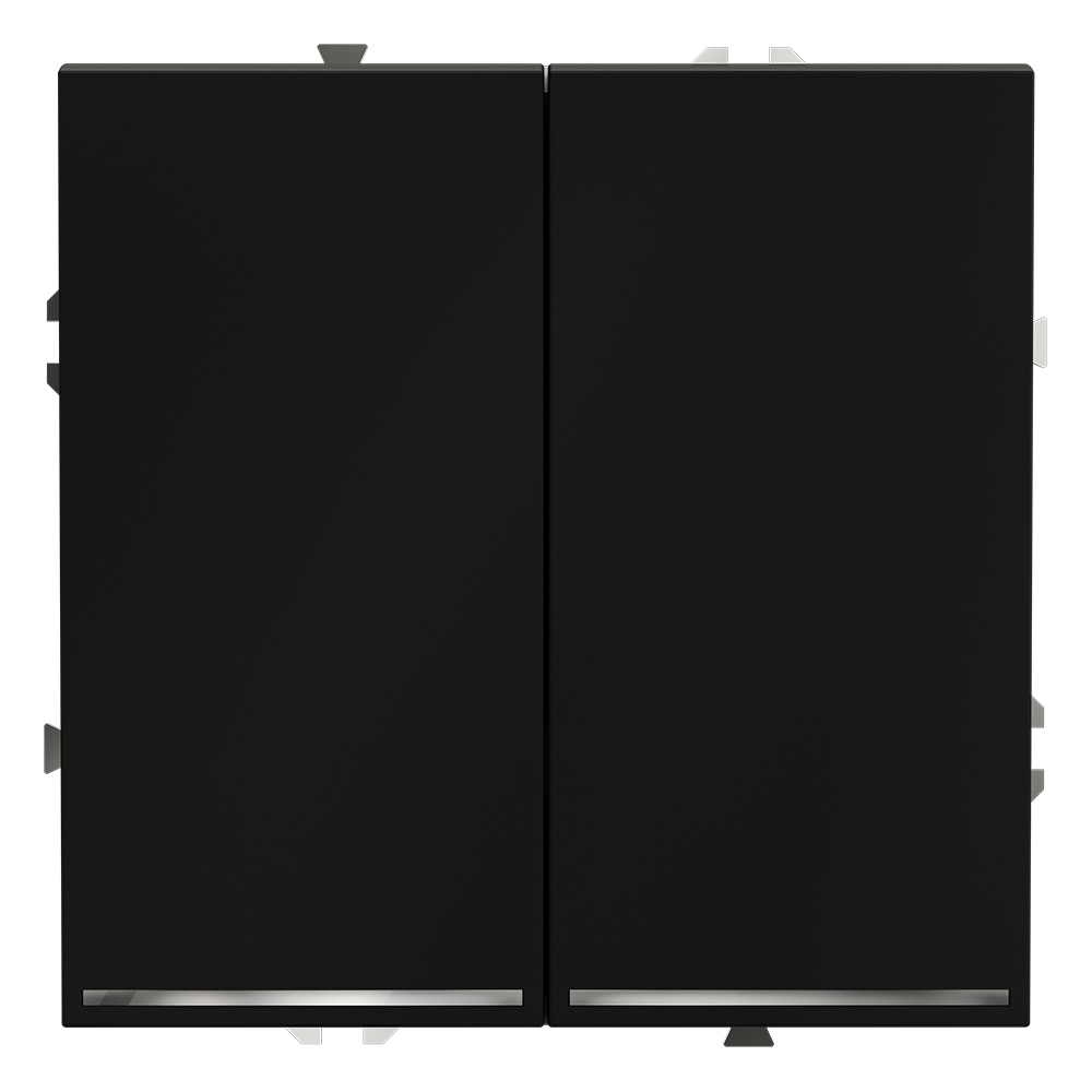 Выключатель двухклавишный с подсветкой Voltum S70 VLS020208