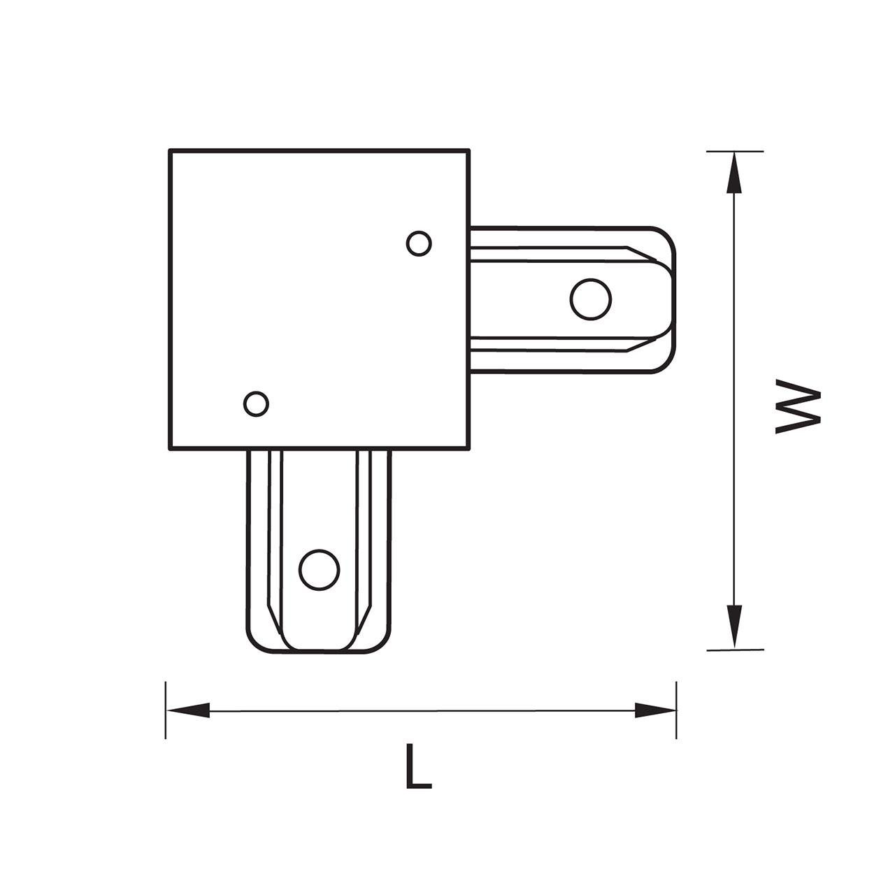 Коннектор L-образный Lightstar Barra 501127 - Elektrostandard.net Коннектор L-образный Lightstar Barra 501127