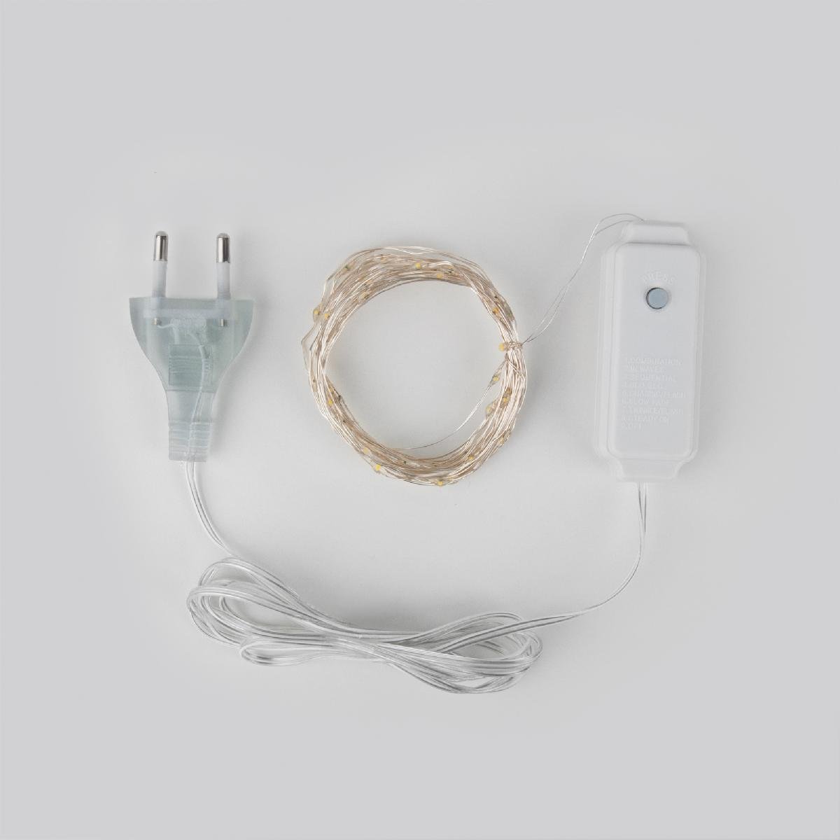 Гирлянда нить Eurosvet 400-007 теплый белый 5м IP20