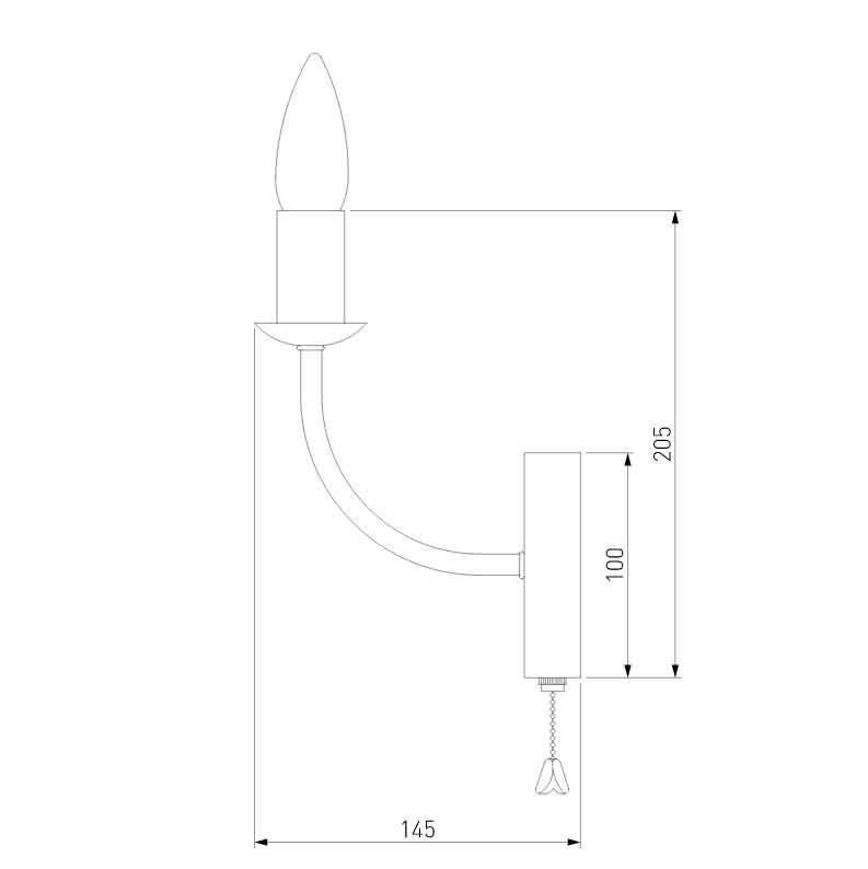 Бра Eurosvet Santi 60139/1 золото