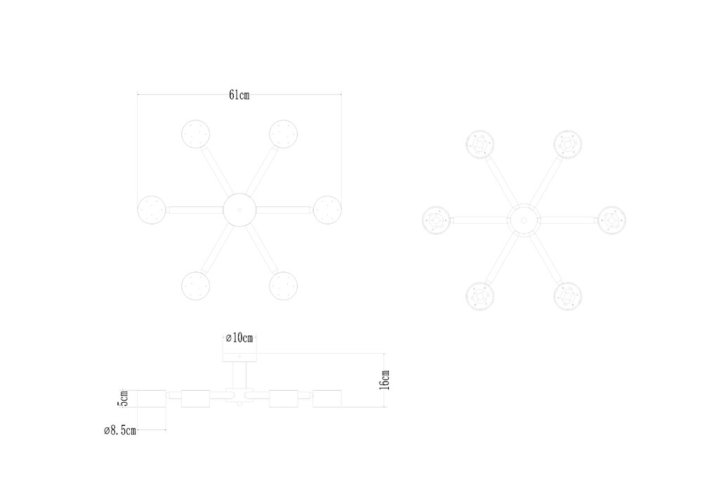 Потолочные люстры Arte Lamp Tenda A1624PL-6BK