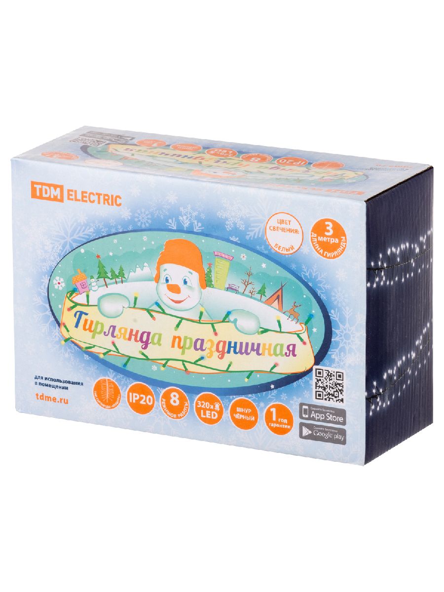 Светодиодная гирлянда TDM Electric Мишура 250V белая 8 режимов SQ0361-0091