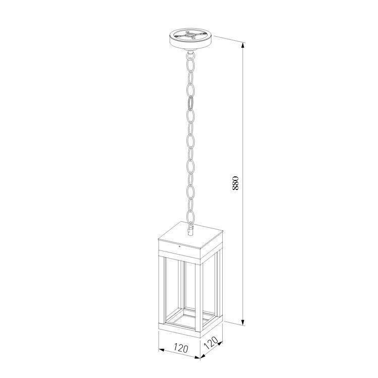 Уличный подвесной светодиодный светильник Elektrostandard Frame 1528 Techno Led черный 4690389172366