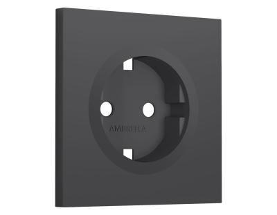 Лицевая панель SIGMA (Графит Мягкое касание) для электрической розетки с/з QUANT PRO Ambrella Volt SP9060