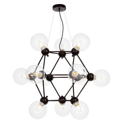 Подвесная люстра Lumina Deco Zodiak LDP 160N-12 BK+PR Подвесная люстра Lumina Deco Zodiak LDP 160N-12 BK+PR