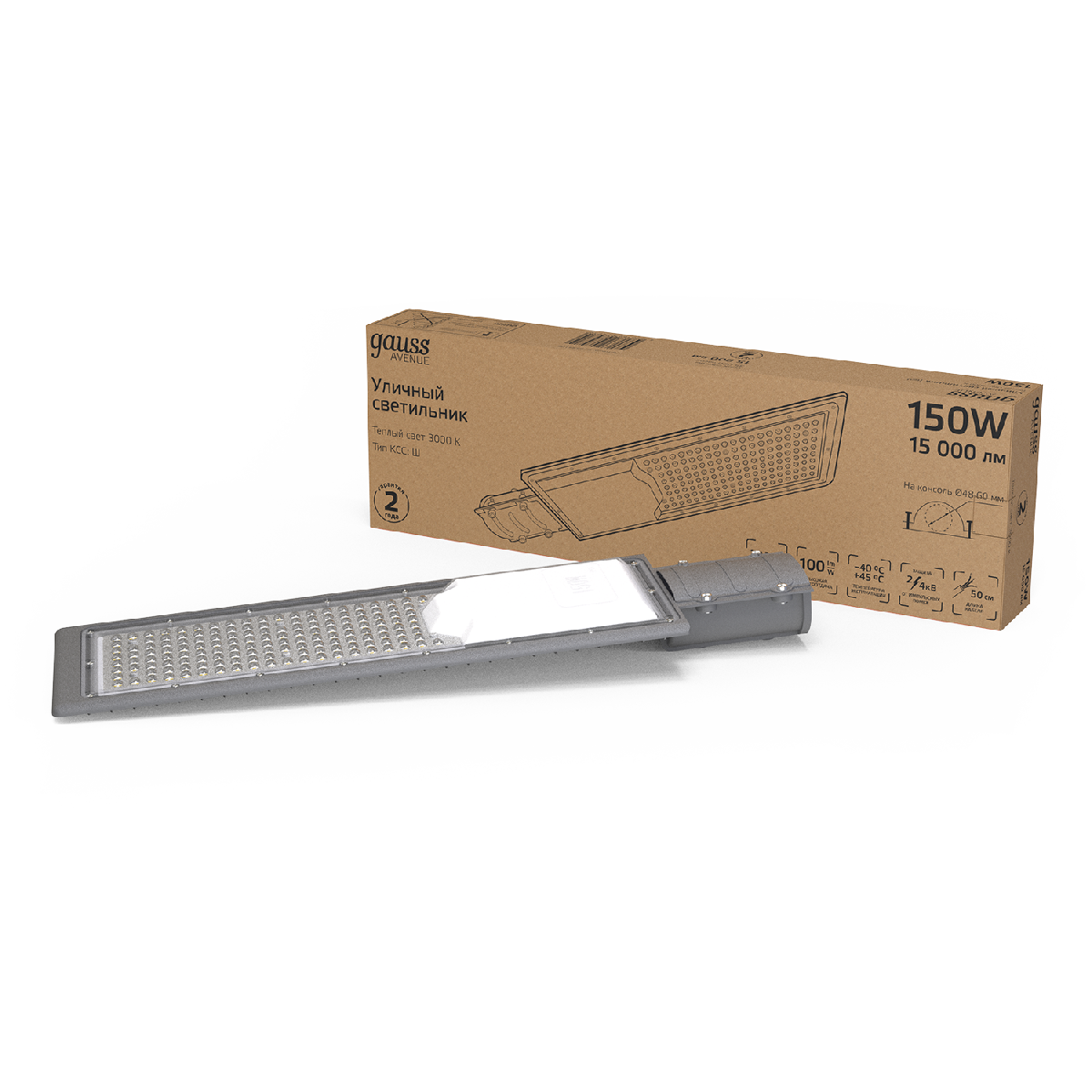 Уличный консольный светильник Gauss Avenue 629534105