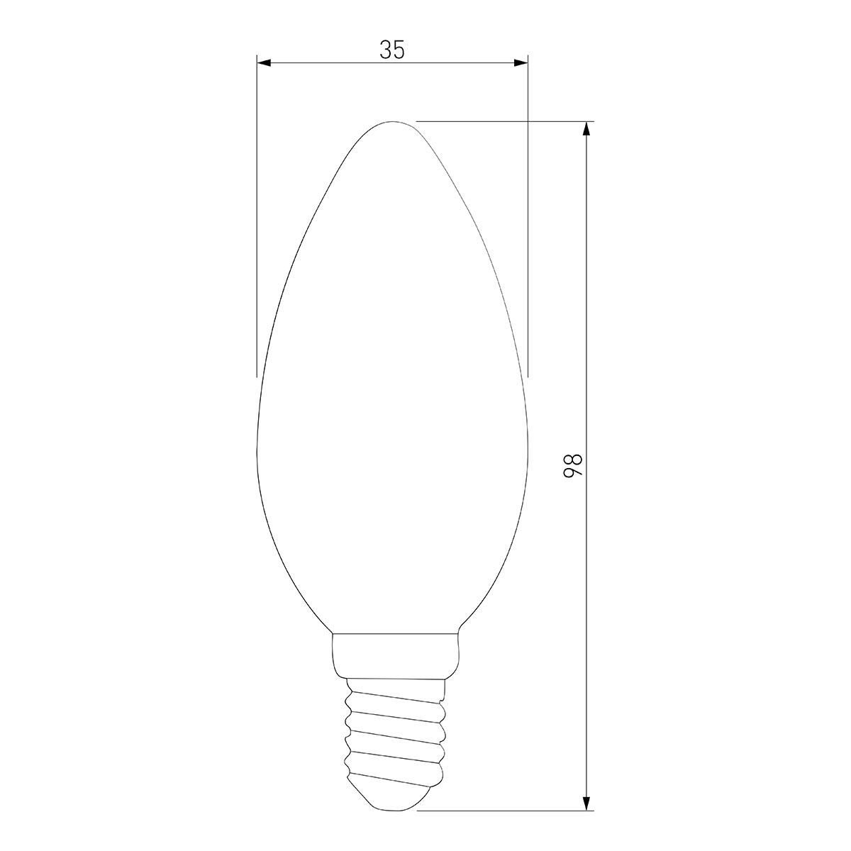 Лампа светодиодная филаментная Elektrostandard BLE1426 E14 9W 4200K прозрачная 4690389151255