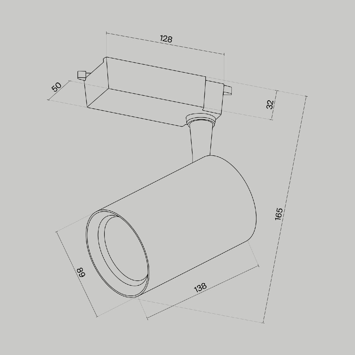 Трековый светильник Maytoni Technical Vuoro TR003-1-15W3K-W-B