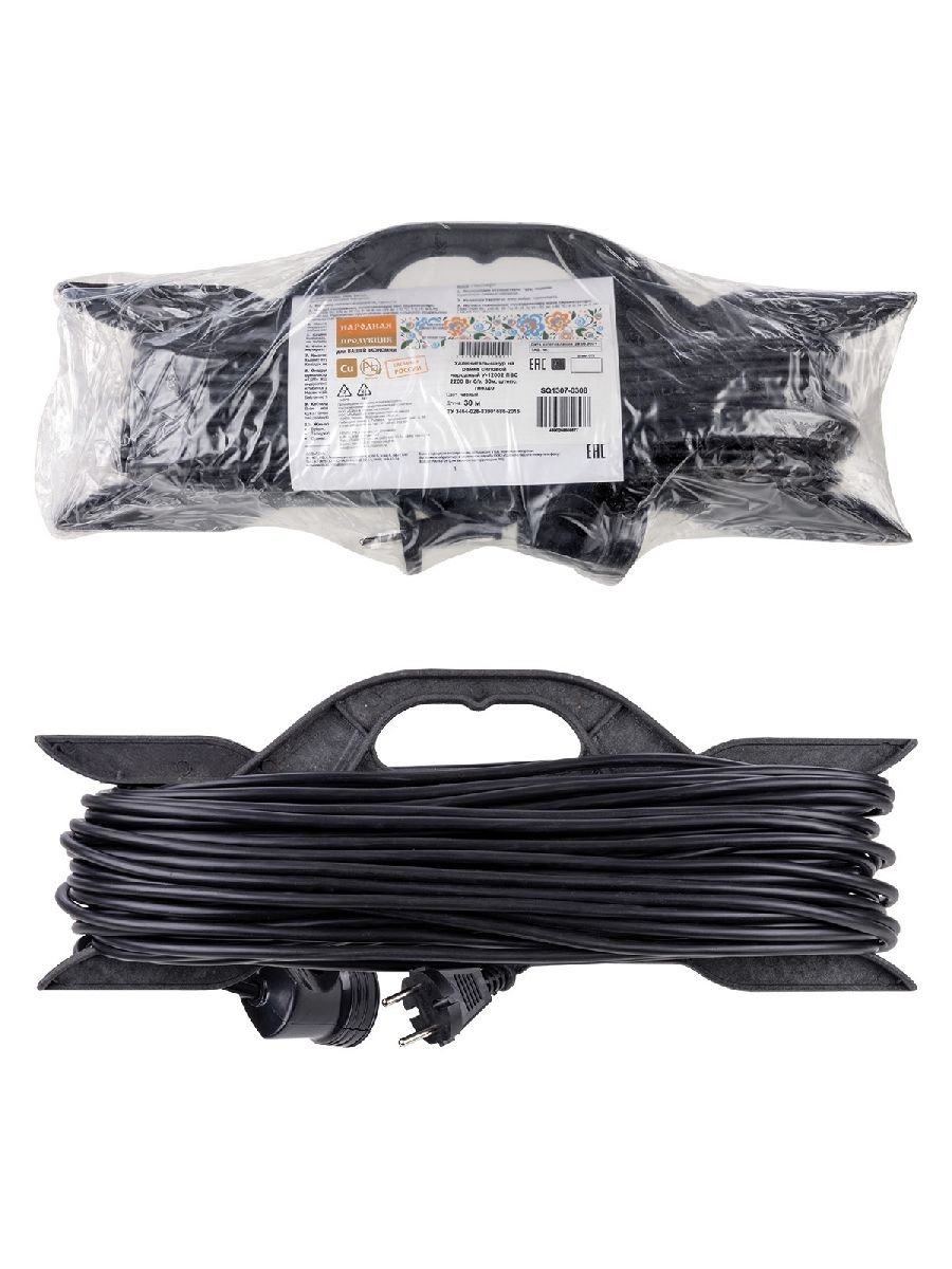 Удлинитель-шнур на рамке силовой TDM Electric SQ1307-0308