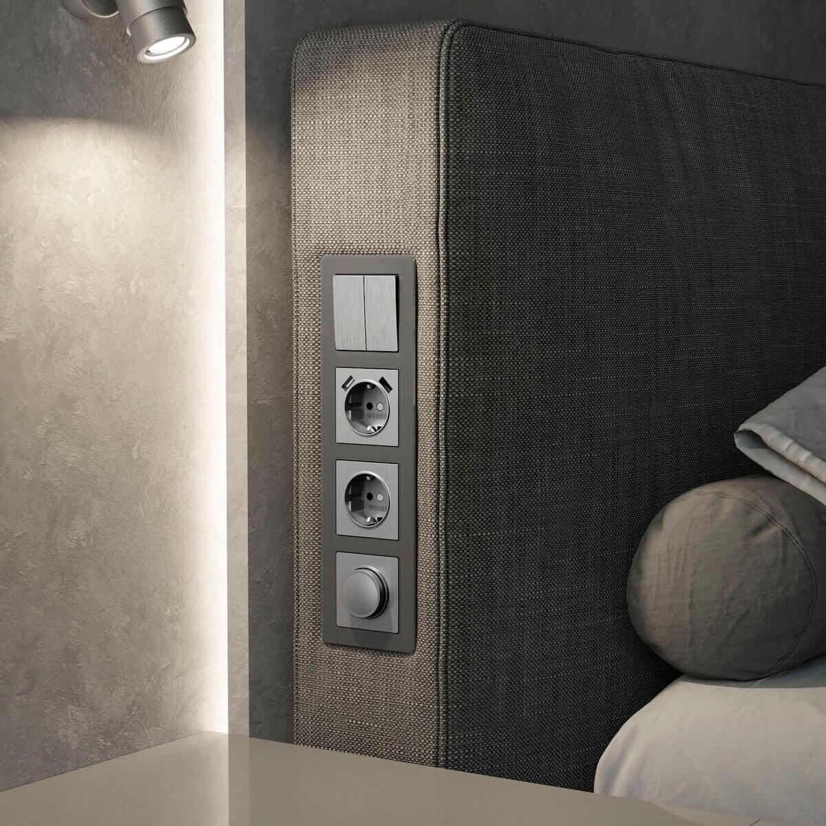 Рамка Werkel Acrylic на 4 поста графит W0042704 4690389190537