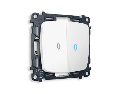 Комплект механизма 2-кл выключателя с подсветкой Ambrella Volt Omega MO124020