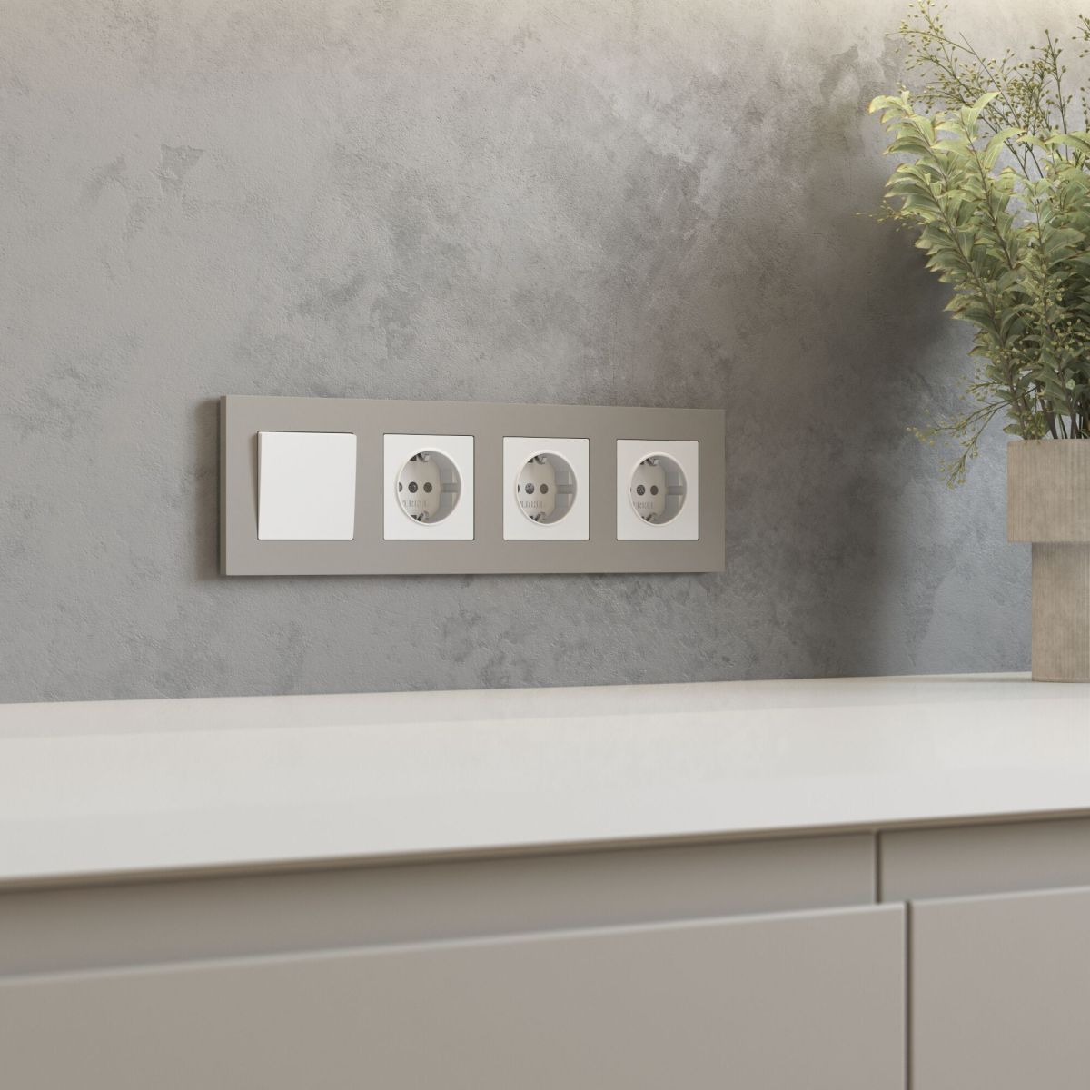 Рамка на 4 поста Werkel Slab (дымчатый софт) W0042917 4690389218453 a071628