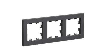 Рамка 3-ая Systeme Electric AtlasDesign Базальт ATN001403