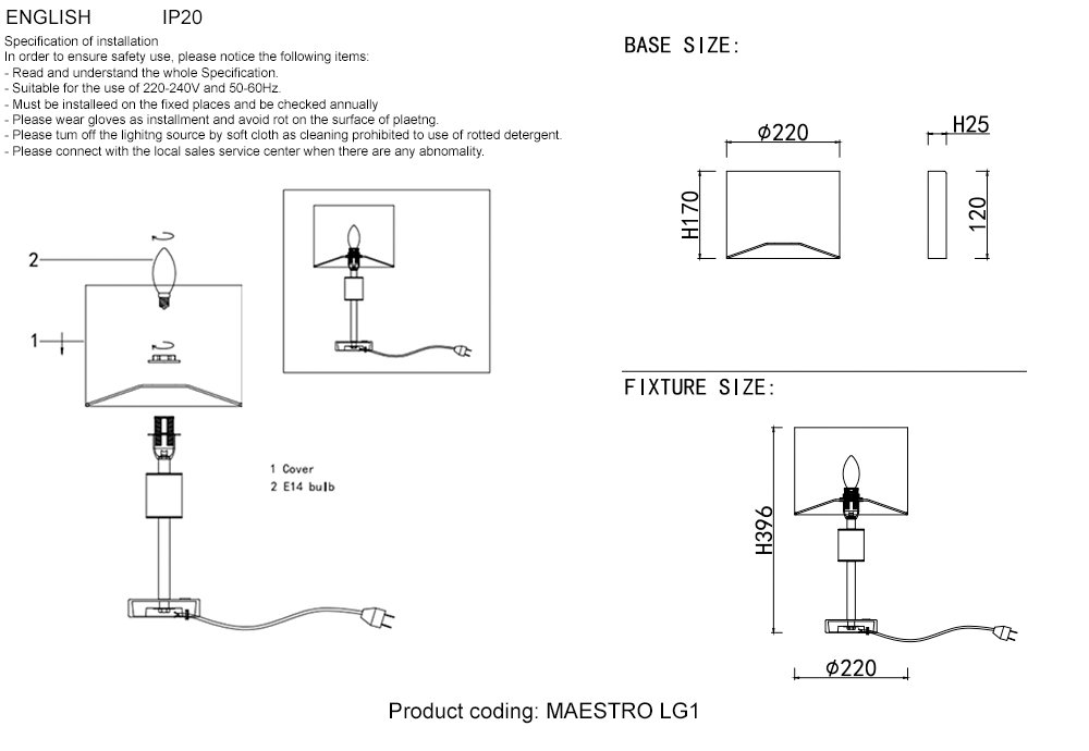 Настольная лампа Crystal Lux MAESTRO LG1 CHROME