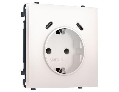 Комплект механизма электрической розетки SIGMA Жемчуг 2USB С+C 20W Ambrella Volt MS210510 (SP2105, PR165)
