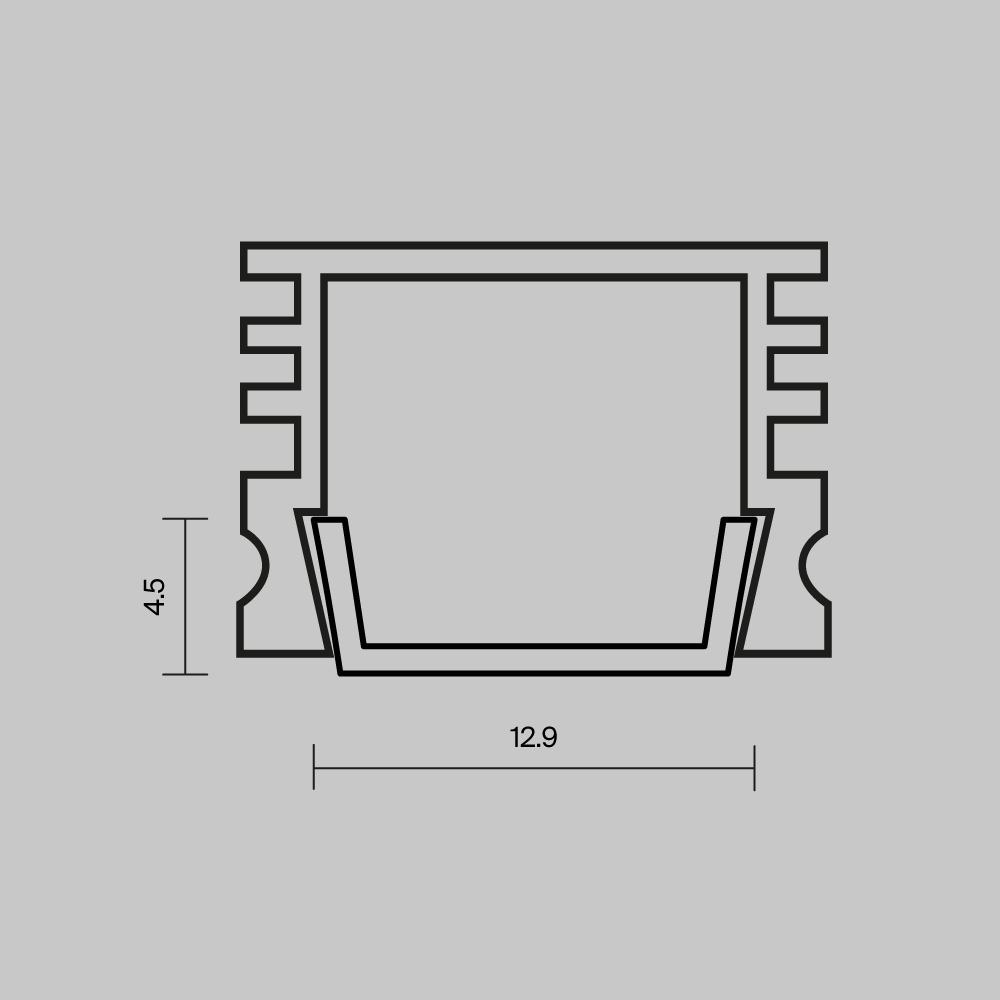 Рассеиватель для профиля 1612 Maytoni Led Strip ALM-005-B-DF-2M 642024