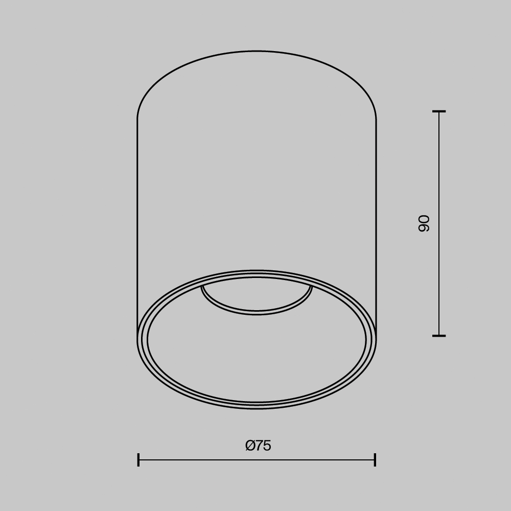 Накладной светильник Maytoni Alfa LED C064CL-12W4K-RD-B