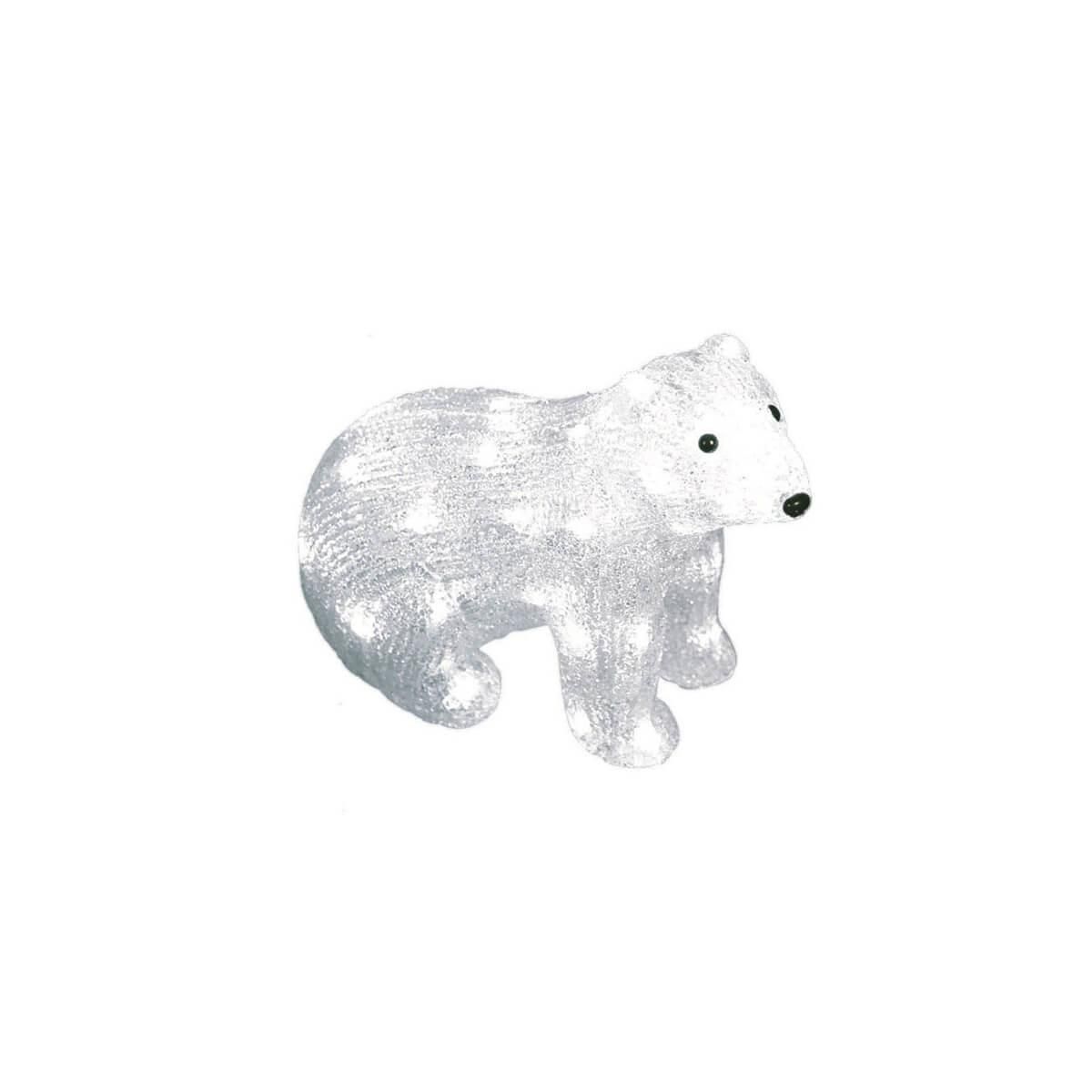 Фигурка светодиодная «Белый медведь-4» 25x31см (11037) Uniel ULD-M3125-040/STA