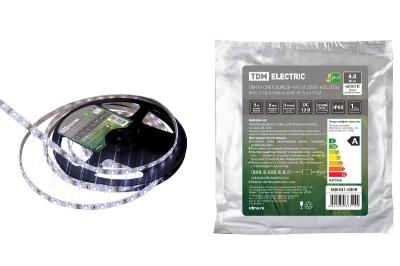Светодиодная влагозащищенная лента TDM Electric 12В 2835 4,8Вт/м 6000K 5м IP65 SQ0331-0309