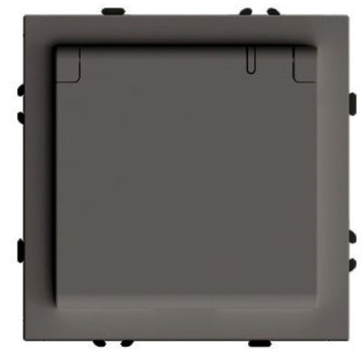 Розетка 1-местная с крышкой с защ. штор Stekker Эмили с/з 250В 16А RST16-5112-09 антрацит soft touch