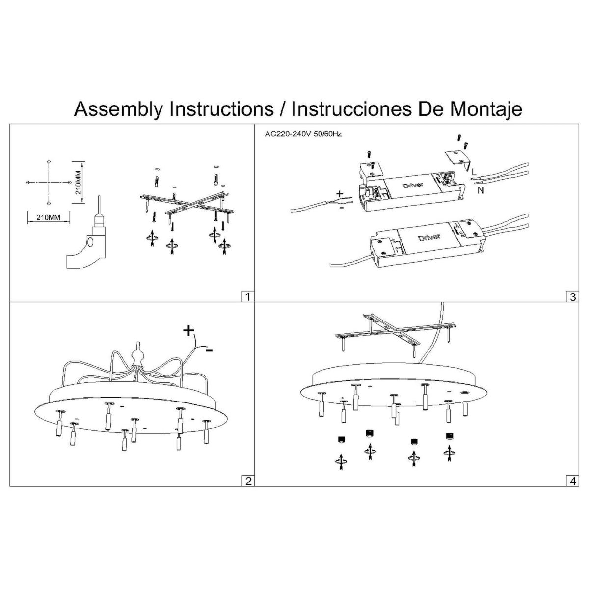 Основание потолочное 8L Mantra Modular Light Florones 9369